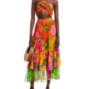FARM Rio Romantic Garden Floral Skirt and Top Set